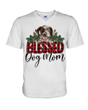 Blessed Dog Mom - Catahoula Leopard Dog V-Neck T-Shirt tile