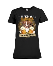 IPA Lot - RED Boston Terrier Premium Fit Ladies Tee tile