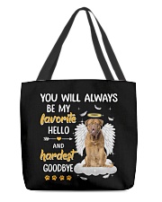 Hardest Goodbye - Dogue de Bordeaux All-Over Tote tile