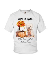 Fall And - Bichon Frise Youth T-Shirt tile