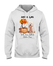 Fall And - Bichon Frise Hooded Sweatshirt tile