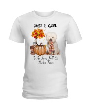 Fall And - Bichon Frise Ladies T-Shirt tile