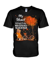 Belonging - Nova Scotia Duck Tolling Retriever V-Neck T-Shirt tile
