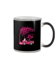 LBN October Pink Truck Australian Shepherd 2 Color Changing Mug tile