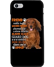 Playmate - Red Long Haired Dachshund Phone Case tile