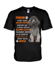 Playmate - SILVER Miniature Poodle V-Neck T-Shirt tile
