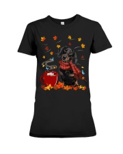 Hot Chocolate - BLACK Dachshund Premium Fit Ladies Tee tile