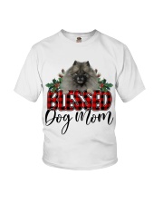 Blessed Dog Mom - GREY Keeshond Youth T-Shirt tile