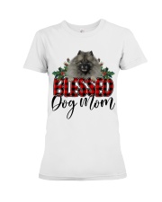 Blessed Dog Mom - GREY Keeshond Premium Fit Ladies Tee tile