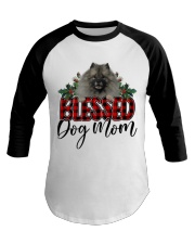 Blessed Dog Mom - GREY Keeshond Baseball Tee tile