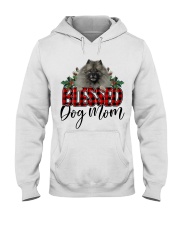 Blessed Dog Mom - GREY Keeshond Hooded Sweatshirt front