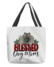 Blessed Dog Mom - GREY Keeshond All-Over Tote tile