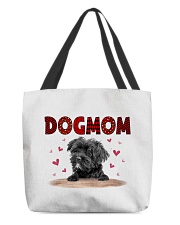 Love Mom - BLACK Morkie All-Over Tote tile