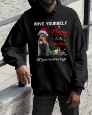 Little Christmas - GREY Schnoodle Hooded Sweatshirt apparel-hooded-sweatshirt-lifestyle-front-11
