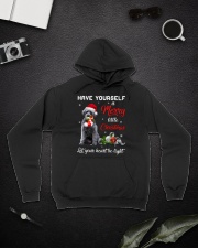 Little Christmas - GREY Schnoodle Hooded Sweatshirt lifestyle-unisex-hoodie-front-9