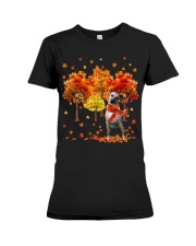 Fall Forest - Black Mouth Cur Premium Fit Ladies Tee tile