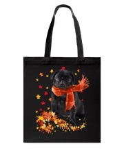 Autumn Leaves Scraf Pug 1 Tote Bag tile