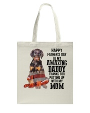 Father Day - Dobermann Tote Bag tile
