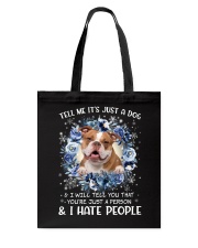 Hate People - Old English Bulldog Tote Bag tile