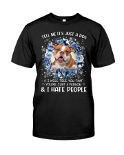 Hate People - Old English Bulldog Classic T-Shirt front