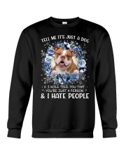 Hate People - Old English Bulldog Crewneck Sweatshirt tile