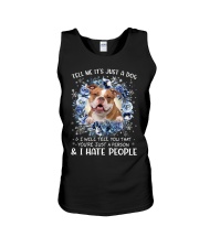 Hate People - Old English Bulldog Unisex Tank tile