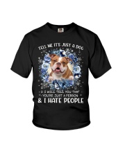 Hate People - Old English Bulldog Youth T-Shirt tile
