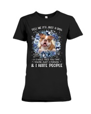 Hate People - Old English Bulldog Premium Fit Ladies Tee tile
