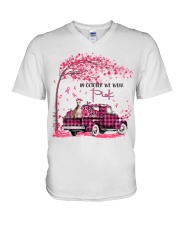 Pink Autumn - Italian Greyhound V-Neck T-Shirt tile