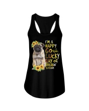 I Am Happy Go Lucky Pug Ladies Flowy Tank tile