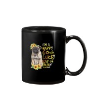I Am Happy Go Lucky Pug Mug tile