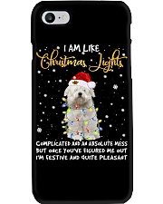 Christmas Lights - Coton De Tulear Phone Case tile