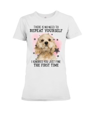First Time - CREAM American Cocker Spaniel Premium Fit Ladies Tee tile