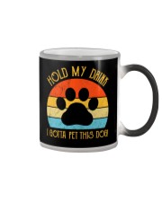 Hold My Drink I Gotta pet this Dog Color Changing Mug tile