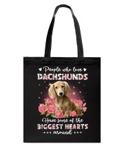 Biggest - CREAM Long Haired Dachshund Tote Bag tile