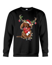 Reindeer - Long Haired Dachshund Crewneck Sweatshirt tile