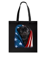 American flag - Pug 2 Tote Bag tile