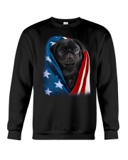 American flag - Pug 2 Crewneck Sweatshirt tile