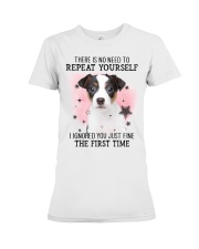 First Time - Jack Russell Terrier 2 Premium Fit Ladies Tee tile