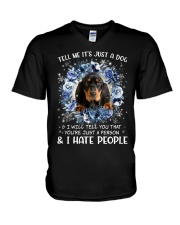 Hate People - Coonhound V-Neck T-Shirt tile