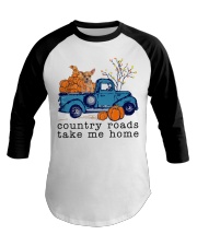 Blue Car - TAN Chihuahua 2 Baseball Tee tile
