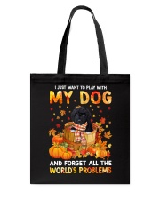 Forget Problems - BLACK Goldendoodle Tote Bag tile