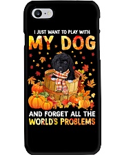 Forget Problems - BLACK Goldendoodle Phone Case tile