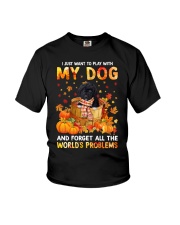 Forget Problems - BLACK Goldendoodle Youth T-Shirt tile