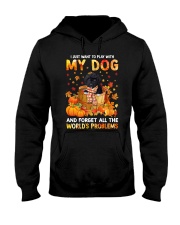 Forget Problems - BLACK Goldendoodle Hooded Sweatshirt tile
