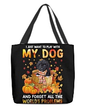 Forget Problems - BLACK Goldendoodle All-Over Tote tile