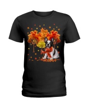Fall Forest - French Bulldog 2 Ladies T-Shirt tile