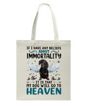Immortality - BLACK Dachshund Tote Bag tile