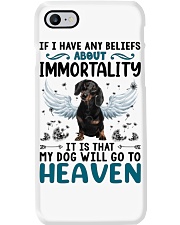 Immortality - BLACK Dachshund Phone Case tile