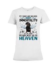 Immortality - BLACK Dachshund Premium Fit Ladies Tee tile